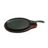 Winco 15-1/4in 2 Piece Cast Iron Fajita Serving Set - FS-2 