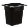 Cambro 1/6 size 6in deep Storage Container Black - 66CW110 