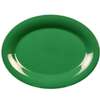Thunder Group 9.5inx7.25in Green Oval Melamine Platters - 1dz - CR209GR 