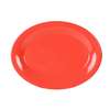 Thunder Group 9.5inx7.25in Orange Oval Melamine Platters - 1dz - CR209RD 