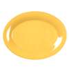 Thunder Group 9.5inx7.25in Yellow Oval Melamine Platters - 1dz - CR209YW 