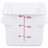Thunder Group 6qt White Polyethylene Square Food Storage Container - PLSFT006PP 