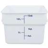 Thunder Group 12qt White Polyethylene Square Food Storage Container - PLSFT012PP 