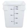 Thunder Group 18qt White Polyethylene Square Food Storage Container - PLSFT018PP 