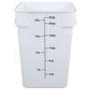 Thunder Group 22qt White Polyethylene Square Food Storage Container - PLSFT022PP 