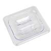 Thunder Group 1/6 Size Clear Polycarbonate Solid Food Pan Lid - PLPA7160C 