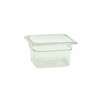 Thunder Group 1/6 Size Clear Polycarbonate Food Pan 4in Depth - PLPA8164 