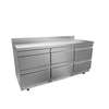 Fagor Refrigeration 73in Stainless Steel Undercounter Refrigerator With 6 Drawers - FUR-72-D6-N 