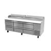 Fagor Refrigeration 93in Refrigerated Pizza Prep Table With Three Sections - FPT-93-D6 