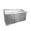 Fagor Refrigeration 73in Sandwich/Salad Insulated Refrigerator With Six Drawers - FMT-72-30-D6-N 