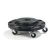Carlisle Bronco Black Polyethylene Container Dolly with 3in Casters - 3691103 