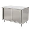 GSW USA CTD-3060S 60inx 30in 18 Gauge Stainless Steel Work Table with Cabinet Base 