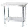 Falcon Food Service WT-3036 30in x 36in Stainless Steel 18 Gauge Worktable 