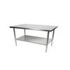 Falcon Food Service WT-3060 30in x 60in Stainless Steel 18 Gauge Worktable 