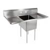 Falcon Food Service 18in x 18in Stainless Steel 1 Compartment Sink With Drainboard - E1C-18X18-2-18 