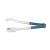 Winco 12in Stainless Steel Utility Tongs with Blue Plastic Handle - UT-12HP-B 