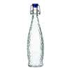 Libbey 1l Glacier Glass Bottle with BLUE Wire Bail Lid - 13150122 