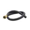 T&S Brass 60in Black Rubber Hose - Garden Hose Inlet, Plain End Outlet - B-0618-03 