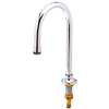 T&S Brass 10-1/4in H Rigid Gooseneck Faucet with Rosespray Outlet - B-0522 