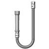 T&S Brass 44in Pre-Rinse Flexible Stainless Steel Hose with Adapters - B-0044-H5 