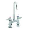 T&S Brass 4in Deck Mount Mixing Faucet with Lever Handles - 5F-4DLX03 