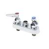 T&S Brass 8in Deck Mount Workboard Faucet with Check Valves - B-1120-CR-LN 