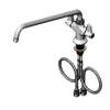 T&S Brass Single Hole Deck Mount Mixing Faucet with 18in Swing Spout - 5F-2SLX18 