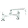 T&S Brass 8in Deck Mount Mixing Faucet with 12in Swivel Spout & 2in Flange - 5F-8DLX12 