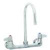 T&S Brass 8in Wall Mount Mixing Faucet with 5-1/2in Swivel Spout - 5F-8WLX05 