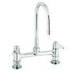 T&S Brass Equip 8in Deck Mount Faucet with 5-1/2in Gooseneck Spout - 5F-8DLX05 