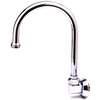 T&S Brass 10in Wall Mount Rigid Gooseneck Spout with Rosespray Outlet - B-0535 