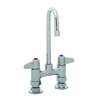 T&S Brass Equip 4in Deck Mount Faucet w/3in Gooseneck Spout - 5F-4DLS03 