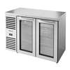True 48"W Two-Section Stainless Refrigerated Back Bar Cooler - TBR48-RISZ1-L-S-GG-1 