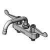 T&S Brass Equip 4in Deck Mount Workboard Faucet with 6in Swing Spout - 5F-4CWX06 