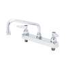 T&S Brass 8in Deck Mount Faucet with 10in Swing Spout - B-1122 