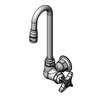 T&S Brass Single Supply Wall Mount Faucet with 2-5/8in Gooseneck - B-0210-132X-WS 