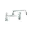 T&S Brass Equip 8in Deck Mount Workboard Faucet with 10in Swing Spout - 5F-8DLS10A 