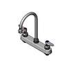 T&S Brass 8in Deck Mount Workboard Faucet with 6in Swing Gooseneck - B-1142-VF05 