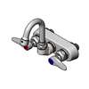 T&S Brass 4in Wall Mount Workboard Faucet with 2-15/16in Gooseneck - B-1146-01-WS 