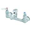 T&S Brass 8in Wall Mount Service Sink Faucet with Cerama Cartridges - B-0674-CR-POL 