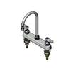 T&S Brass 8in Deck Mount Workboard Faucet with 6in Swing Gooseneck - B-1142-XS 