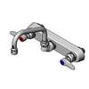 T&S Brass 8in Wall Mount Workboard Faucet with 6in Swing Spout - B-1125 