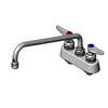 T&S Brass 3-1/2in OC Deck Mount Faucet with 12in Swing Spout - B-1103 