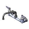 T&S Brass 8in Wall Mount Workboard Faucet with 8in Swing Spout - B-2414-CR-SC 