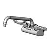 T&S Brass 4in Wall Mount Mixing Faucet with 10in Swivel Spout - 5F-4WWX10 