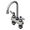 T&S Brass 4in Deck Mount Workboard Faucet with 6in Swing Gooseneck - B-1141-04 