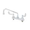 T&S Brass 8in Deck Mount Workboard Mixing Faucet - 2.2 GPM Aerator - B-1123-WH4 