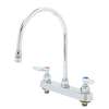T&S Brass B-1194-QT-A22 8in Deck Mount Workboard Faucet with 8-13/16in Swivel Gooseneck 