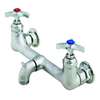 T&S Brass 8in Wall Mount Service Sink Faucet with Eterna Cartridges - B-2480 