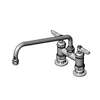 T&S Brass 4in Deck Mount Pantry ADA Compliant Faucet with 12in Swing Spout - B-0225-CR-K-F10 